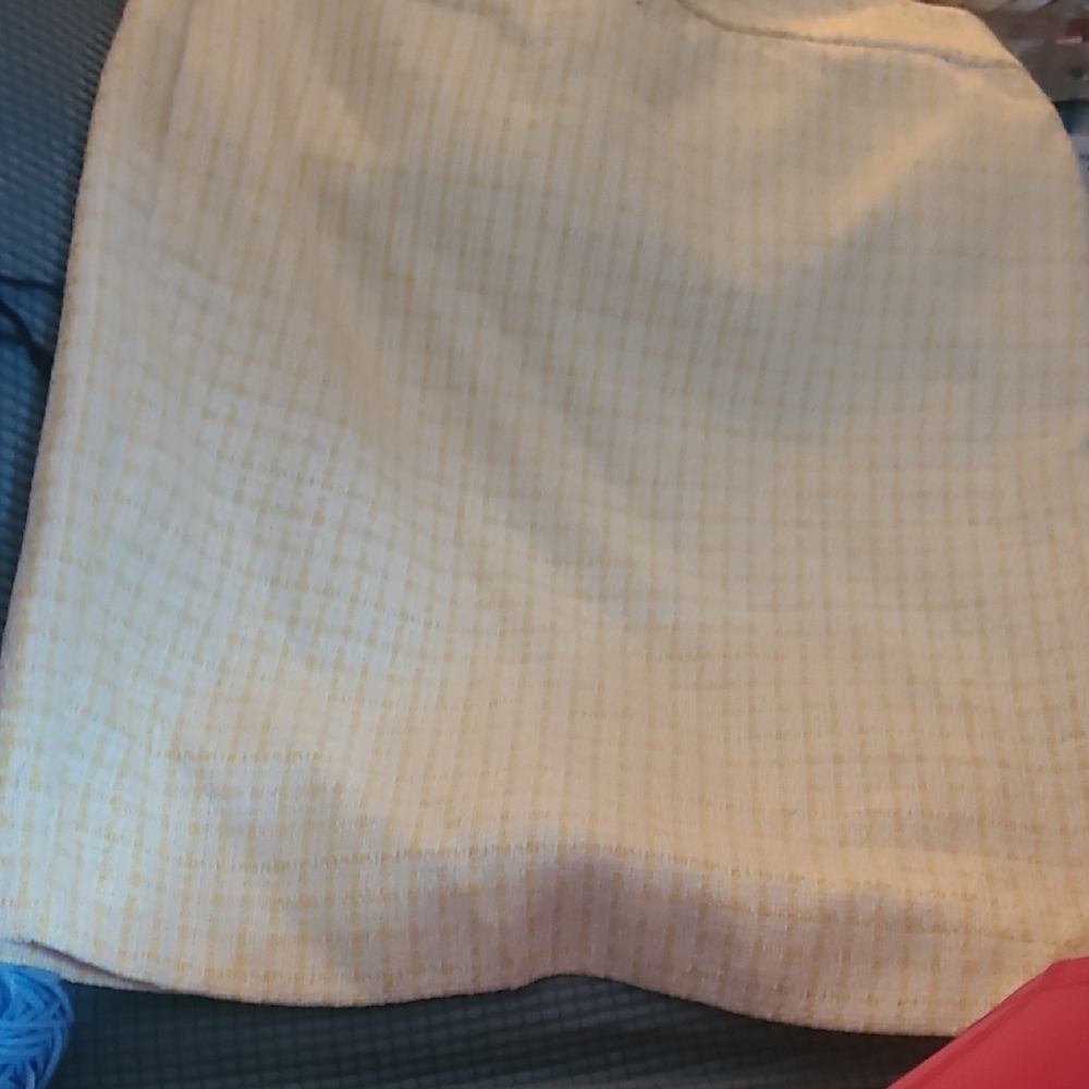 Liz Claiborne Yellow and Cream Textured Skirt